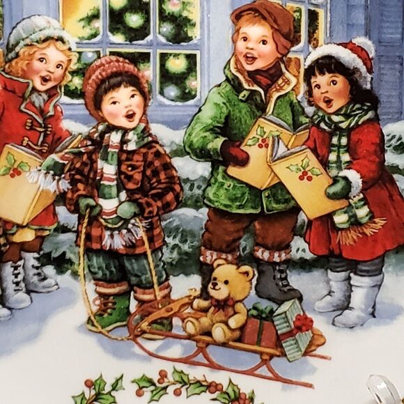 Avon Christmas Plate 1991 Perfect Harmony Porcelain Trimmed In 22K Gold - Picture 4 of 4